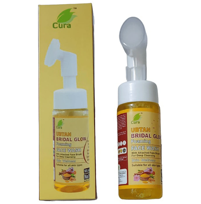 Cura Ubtan Bridal Glow Foaming Face Wash - Nibasu
