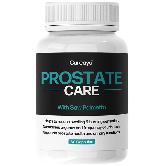Cureayu Prostate Care Capsule| For Healthier Prostate Functions | Slows Down Aging Effects | Controls Frequency and Urgency of Urination - Nibasu