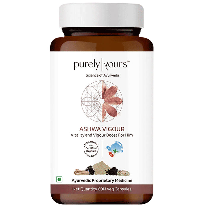 Purely Yours Ashwa Vigour Veg Capsule - Nibasu
