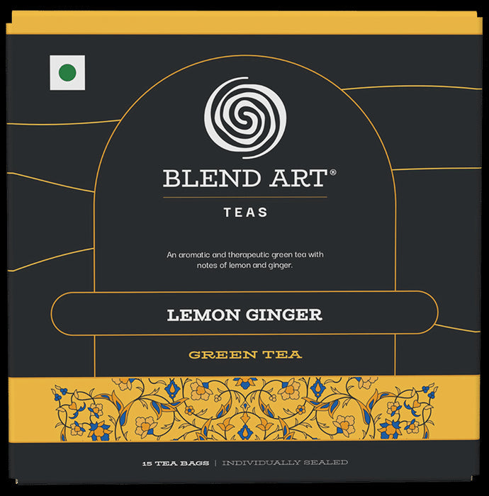 Blend Art Lemon Ginger Green Tea Bag (2gm Each) - Nibasu