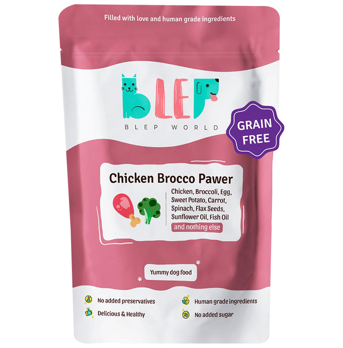 Blep World Chicken Brocco Pawer Wet Dog Food (100gm Each) - Nibasu