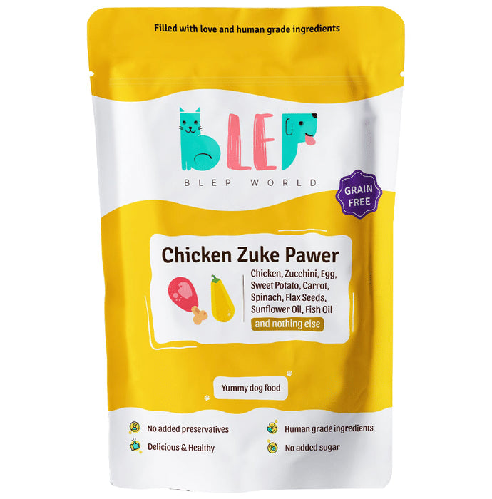 Blep World Chicken Zuke Pawer Wet Dog Food (100gm Each) - Nibasu