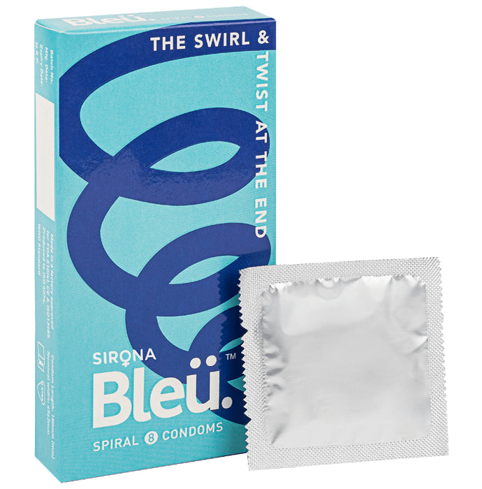 Bleu Spiral Condom (8 Each) - Nibasu