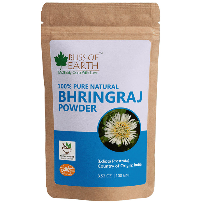 Bliss of Earth 100% Pure Natural Bhringraj Powder - Nibasu