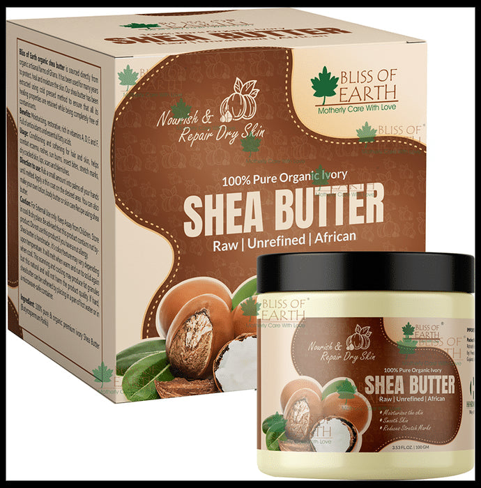 Bliss of Earth 100% Pure Organic Ivory Shea Butter - Nibasu