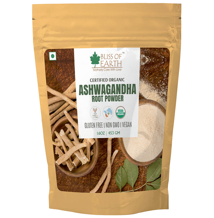 Bliss of Earth Certified Organic Ashwagandha Root Powder - Nibasu