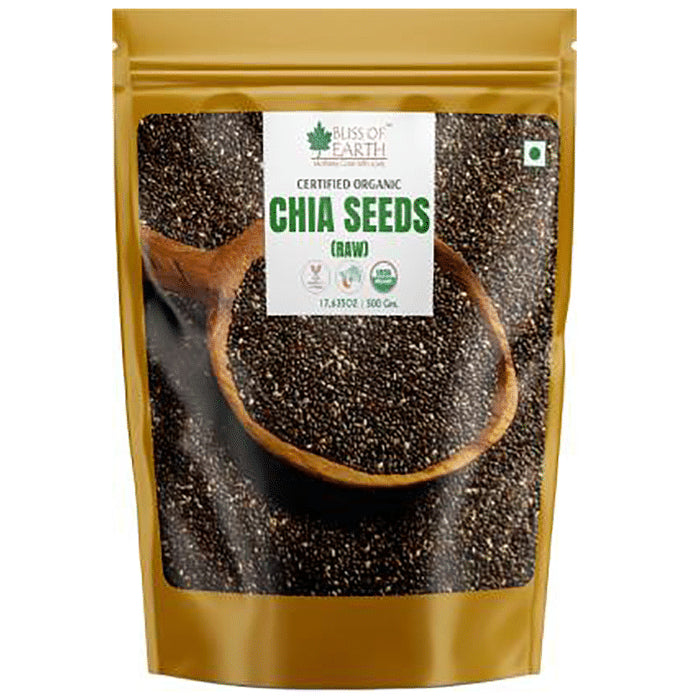 Bliss of Earth Certified Organic Chia Seeds (Raw) - Nibasu