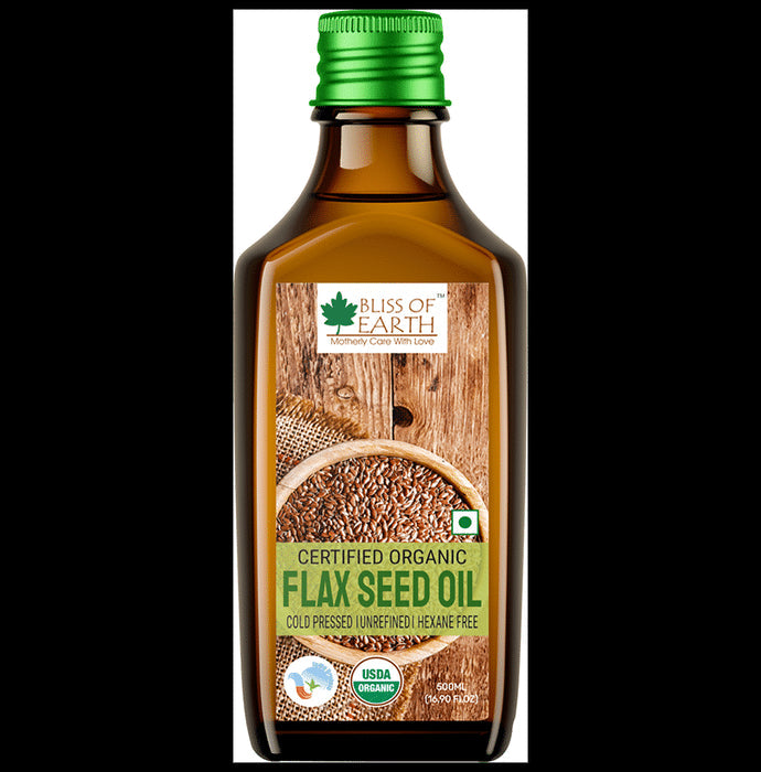 Bliss of Earth Certified Organic Flax Seed Oil - Nibasu