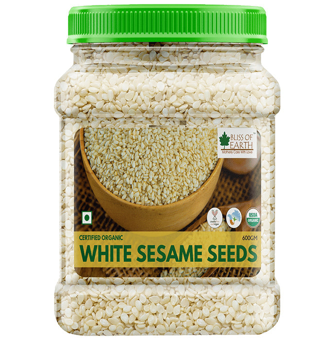 Bliss of Earth Certified Organic White Sesame Seeds - Nibasu