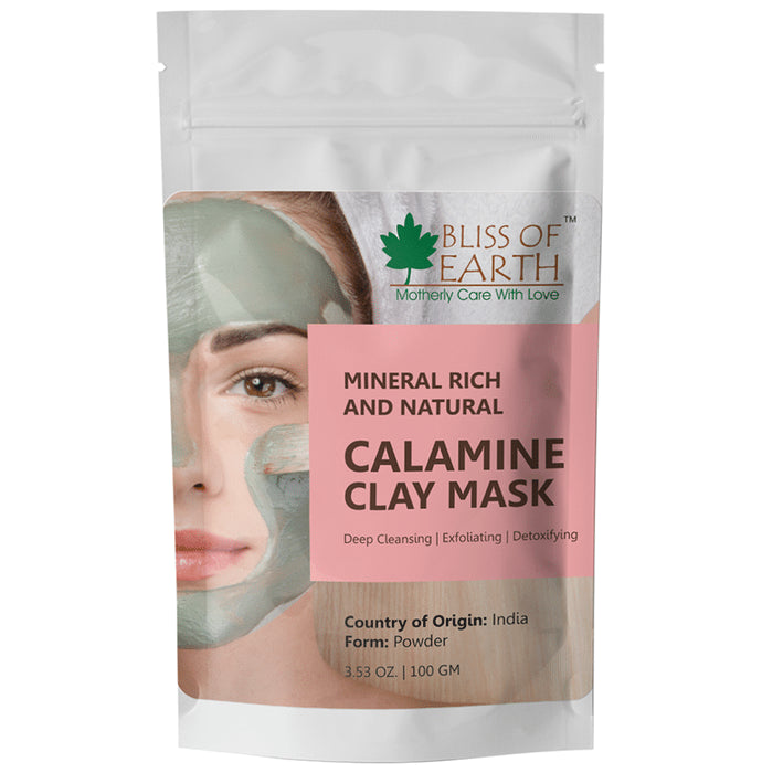 Bliss of Earth Mineral Rich and Natural Calamine Clay Mask - Nibasu