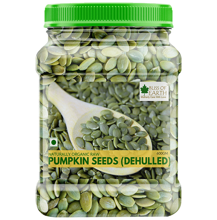 Bliss of Earth Naturally Organic Raw Pumpkin Seeds (Dehulled) - Nibasu