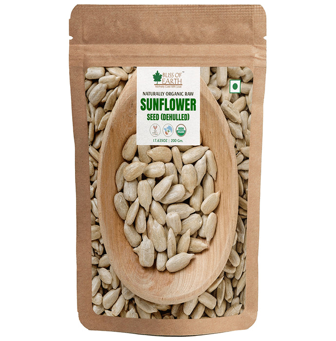 Bliss of Earth Naturally Organic Raw Sunflower Seeds (Dehulled) - Nibasu