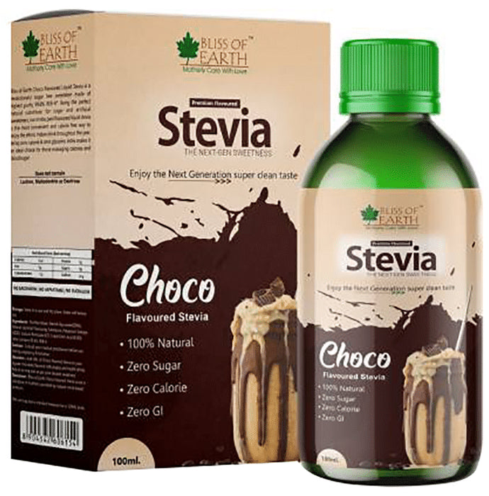 Bliss of Earth Premium Flavoured Stevia The Next-Gen Sweetness Liquid Choco - Nibasu