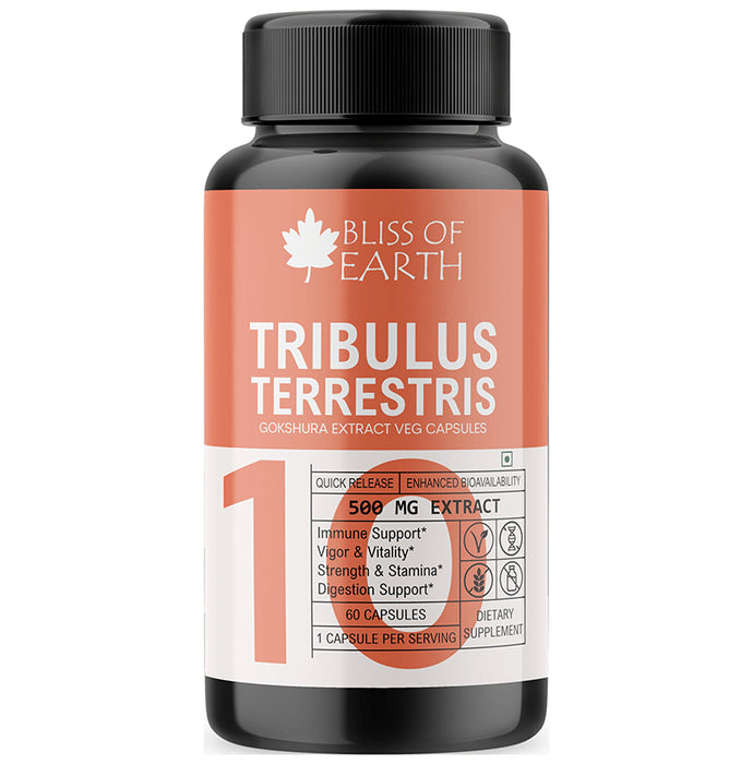 Bliss of Earth Tribulus Terrestris 500mg Capsule - Nibasu