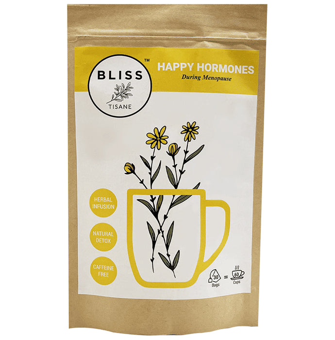 Bliss Tisane Herbal Tea During Menopause Care | Hormonal Imbalance Cure | Women Health (2gm Each) - Nibasu