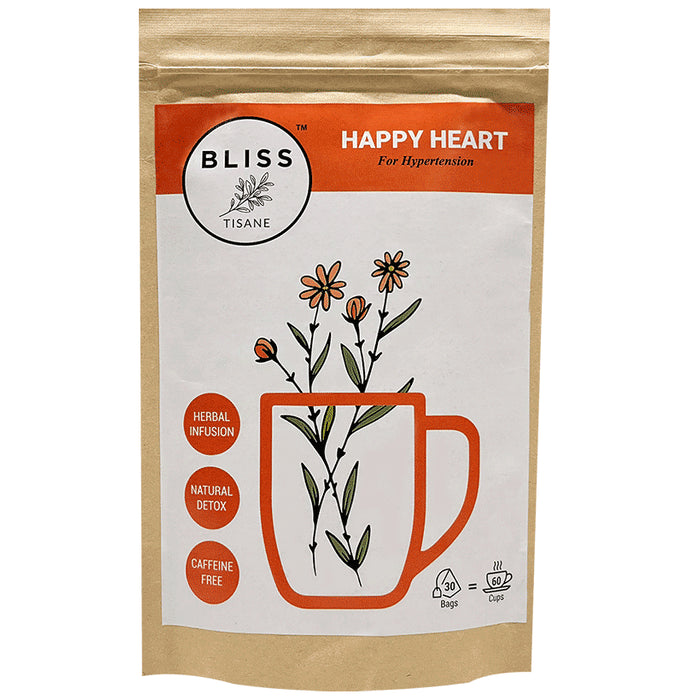 Bliss Tisane Herbal Tea for Hypertension Care | BP Control | High & Low Blood Pressure Cure (2gm Each) - Nibasu