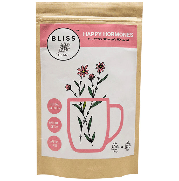 Bliss Tisane Herbal Tea for PCOS/PCOD Care | Hormonal Imbalance Cure | Women Health - Nibasu