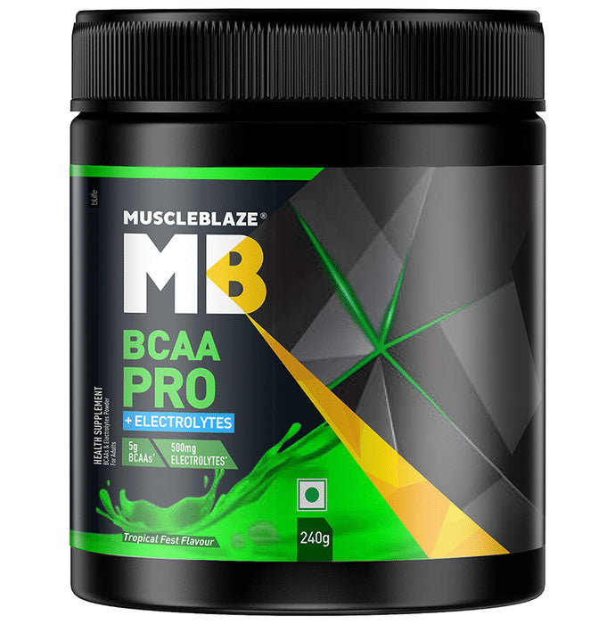 MuscleBlaze BCAA Pro + Electrolytes Tropical Fest - Nibasu