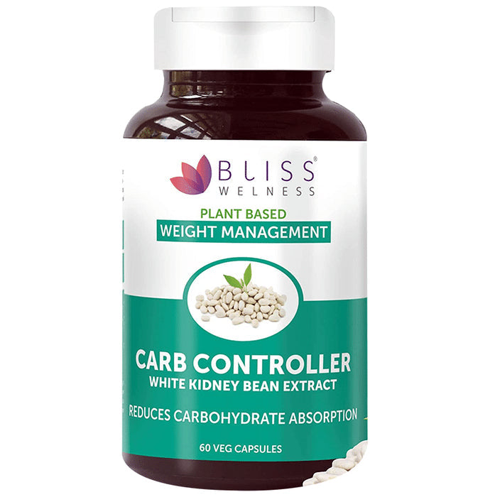 Bliss Welness Carb Controller White Kidney Bean Extract Vegetarian Capsule - Nibasu