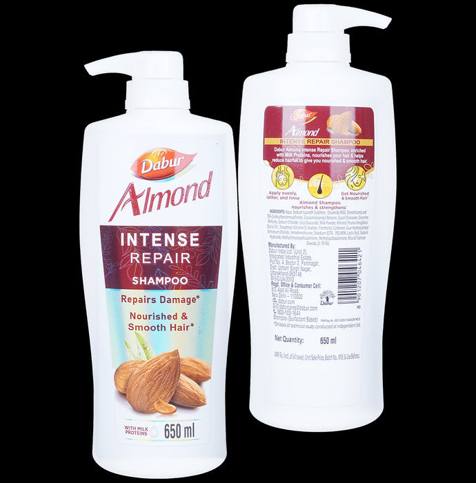 Dabur Almond Shampoo | For Nourished & Smooth Hair | Helps in Hair Strenghtening, Nourishment - Nibasu