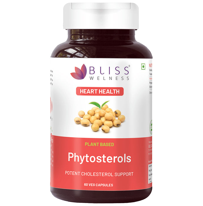 Bliss Welness Heart Health Phytosterols High Potency Lipid Support Veg Capsule - Nibasu