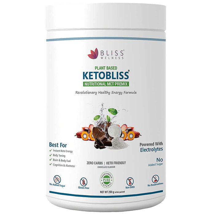 Bliss Welness Ketobliss Nutritional Mct Premix Chocolate - Nibasu