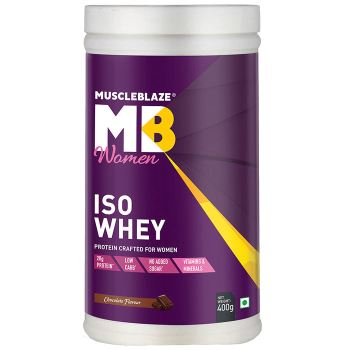 MuscleBlaze Chocolate Women Iso Whey Protein - Nibasu