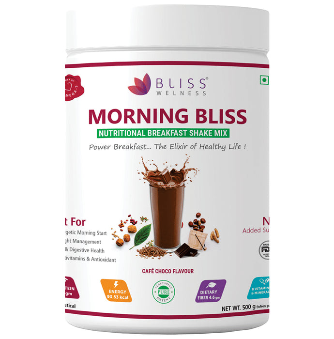 Bliss Welness Morning Bliss Nutritional Breakfast Mix Choco Powder - Nibasu