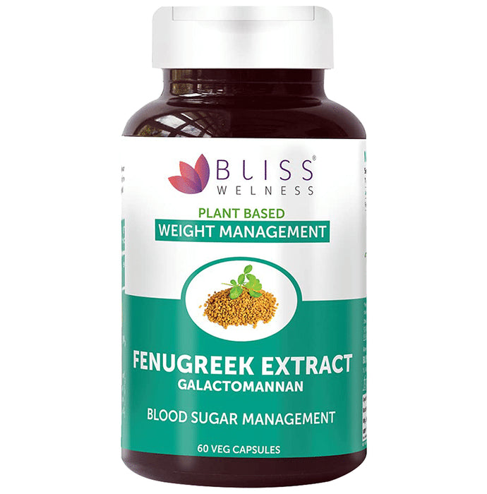 Bliss Welness Weight Management Fenugreek Extract Galactomannan Veg Capsule - Nibasu