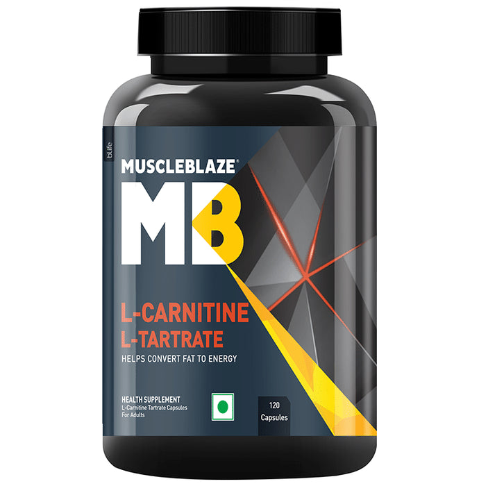 MuscleBlaze L-Carnitine L-Tartrate | For Fat Metabolism, Energy & Performance | Capsule - Nibasu
