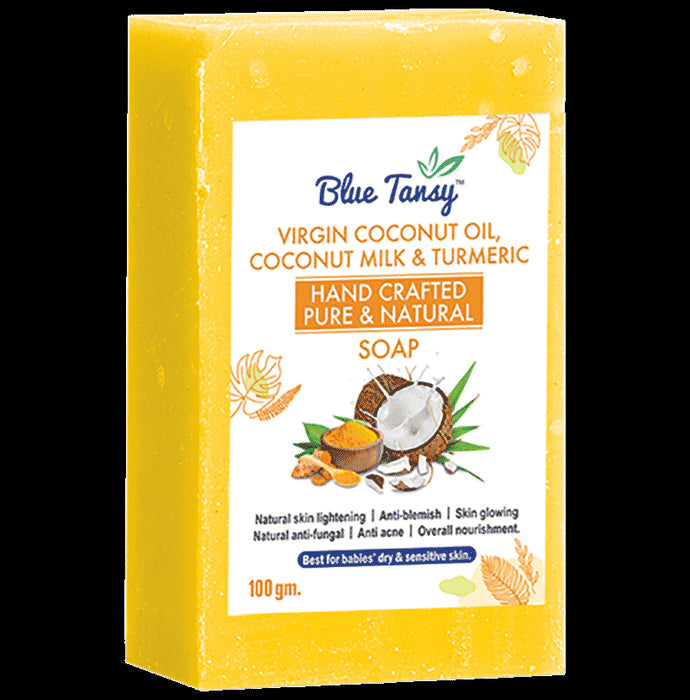 Blue Tansy Virgin Coconut Oil, Coconut Milk & Turmeric Soap - Nibasu