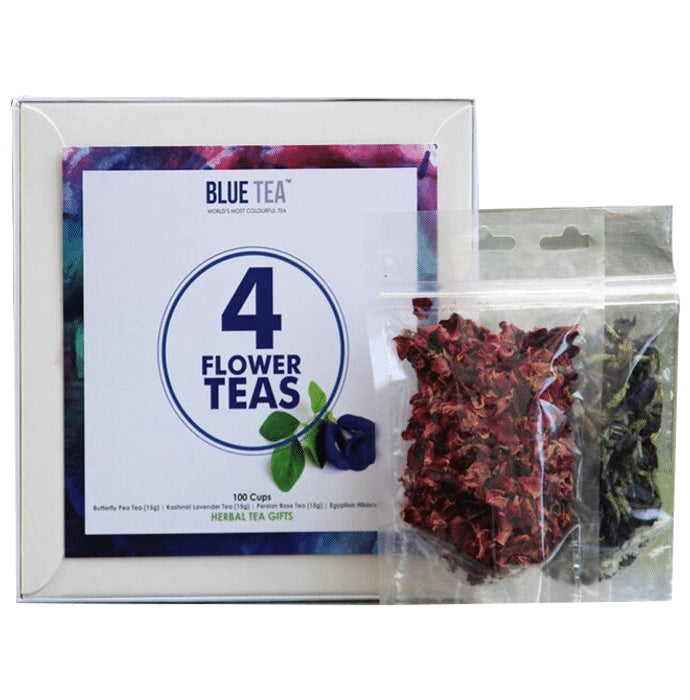 Blue Tea Herbal Tea Gift 4 Flower Teas - Nibasu