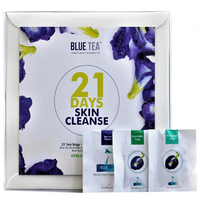 Blue Tea Herbal Tea Gifts 21 Days Skin Cleanse Assorted Tea - Nibasu