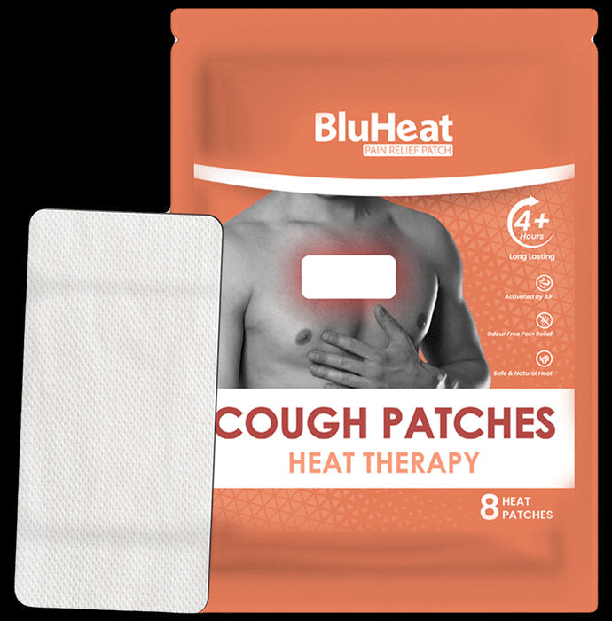 BluHeat Cough Heat Therapy Patch Heat Therapy Safe & Natural Air Activated, 4+ Hours - Nibasu