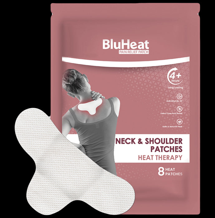 BluHeat Neck & Shoulder Heat Therapy Patches, Heat Therapy Patch, Safe & Natural 4+ Hours - Nibasu