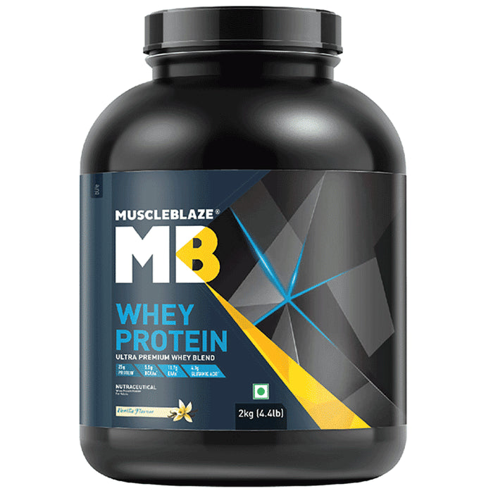 MuscleBlaze Whey Isolate Protein Blend Powder | Added Digestive Enzymes & Glutamic Acid | For Muscle Gain | Supports Nutrition Vanilla - Nibasu
