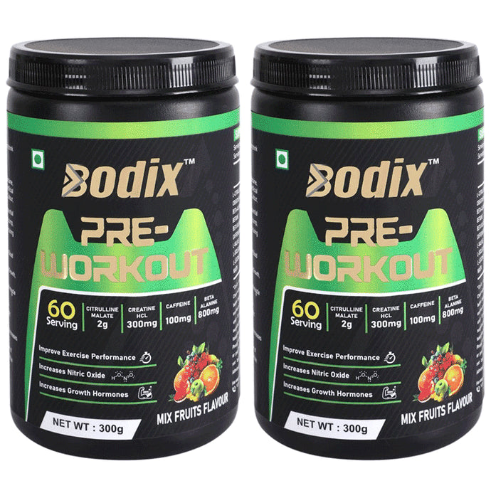 Bodix Pre- WorkOut Powder Mix Fruit Flavour - Nibasu