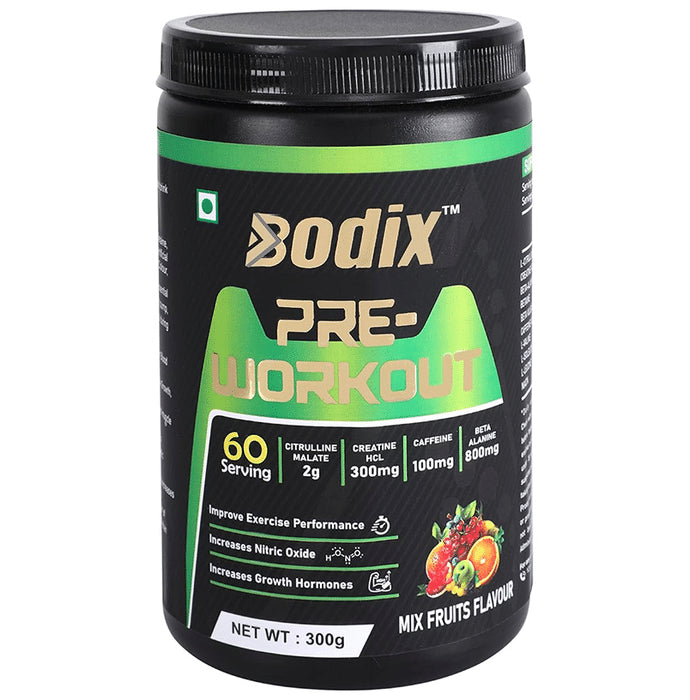 Bodix Pre- WorkOut Powder Mixed fruit flavour - Nibasu