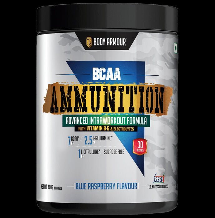 Body Armour BCAA Ammunition Powder Blue Raspberry - Nibasu