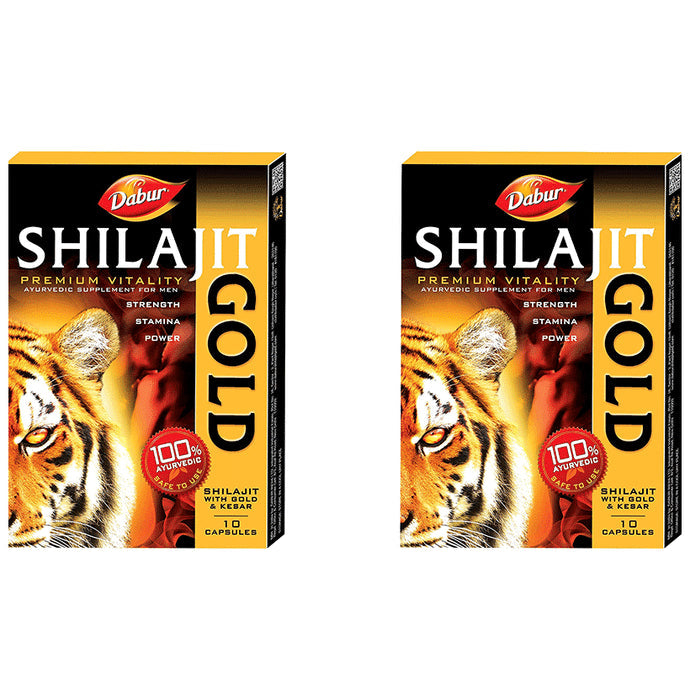 Dabur Shilajit Gold Capsule (10 Each) - Nibasu