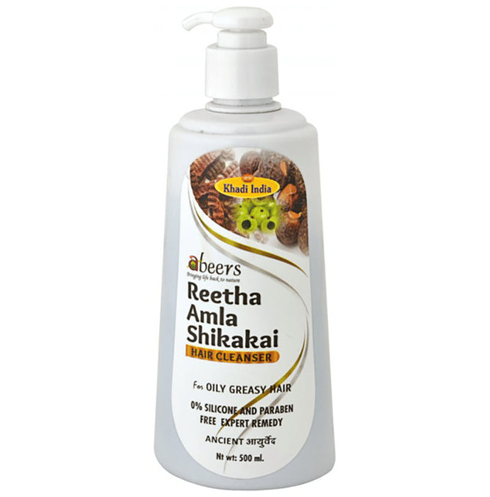 Khadi India Abeers Hair Cleanser Reetha Amla Shikakai - Nibasu