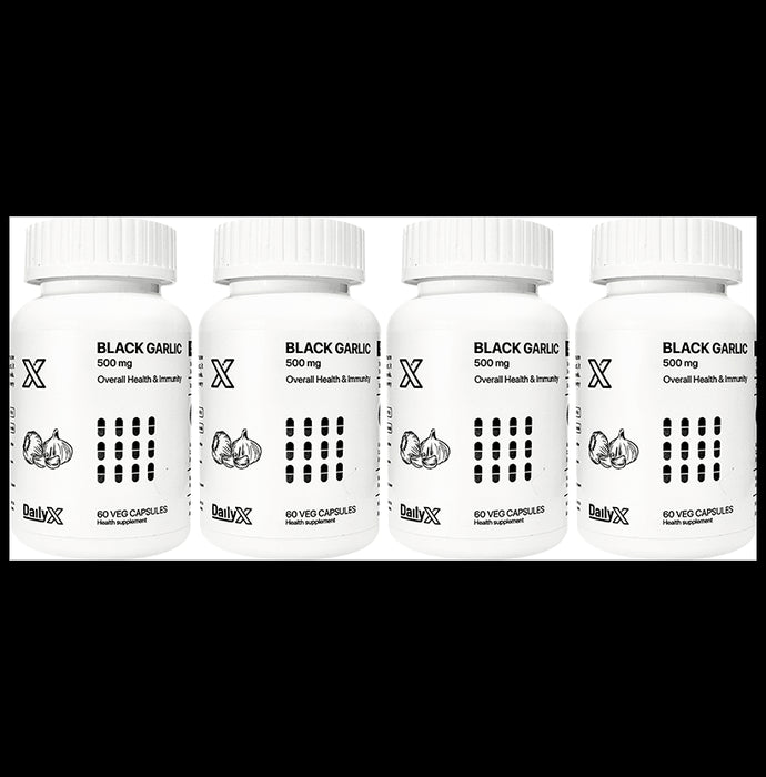 DailyX Black Garlic 500mg Veg Capsule (60 Each) - Nibasu