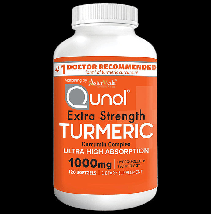 Qunol Extra Strength Turmeric Curcumin Complex 1000mg Softgel - Nibasu
