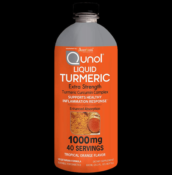 Qunol Liquid Turmeric Extra Strength 1000mg Tropical Orange - Nibasu