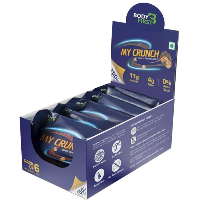 Body First My Crunch Protein Bar (40gm Each) - Nibasu