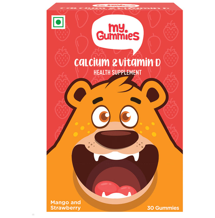 Body First My Gummies Calcium & Vitamin D Gummies Mango & Strawberry - Nibasu
