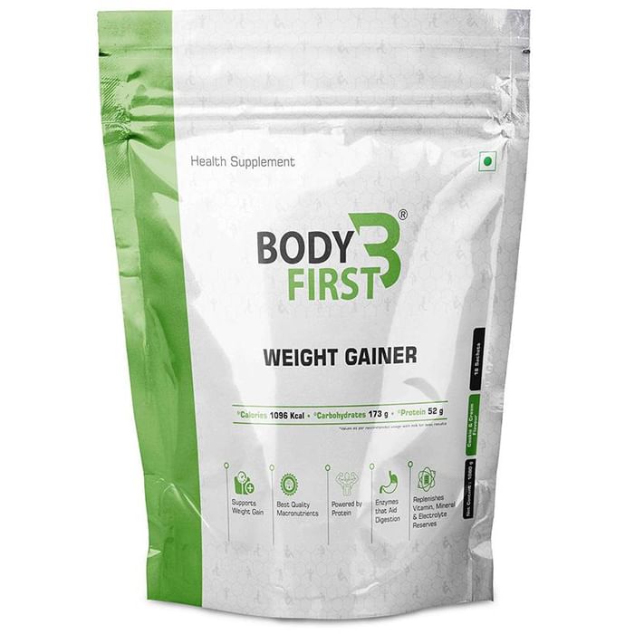 Body First Weight Gainer Sachet (60gm Each) Cookies & Cream - Nibasu
