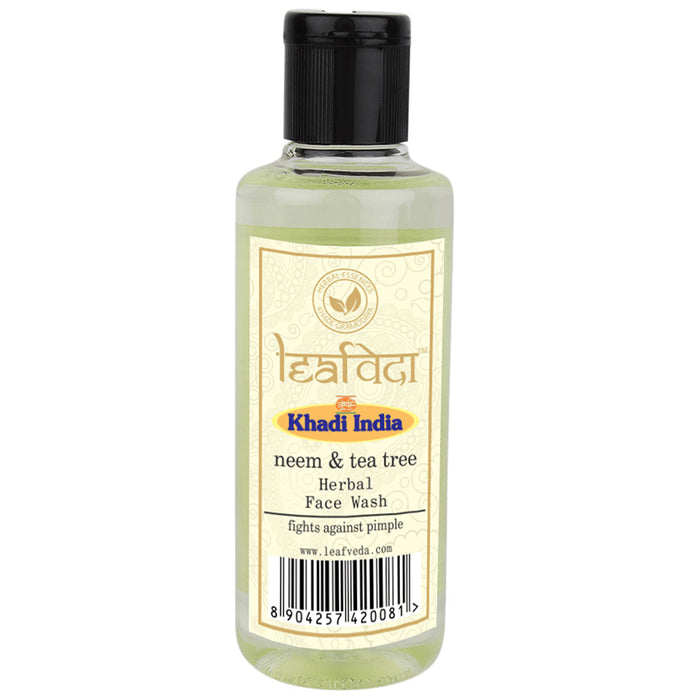Khadi Leafveda Herbal Neem & Tea Tree Face Wash - Nibasu