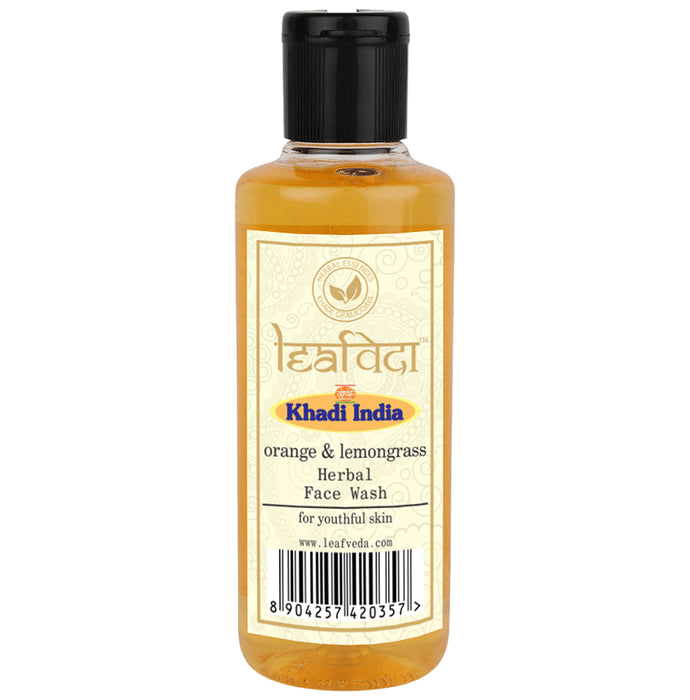 Khadi Leafveda Herbal Orange & Lemongrass Face Wash - Nibasu
