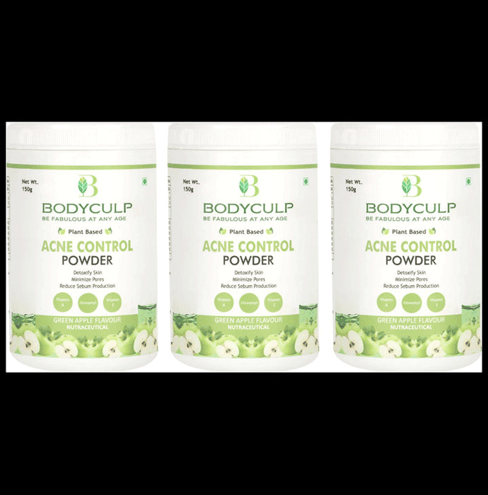 Bodyculp Acne Control Powder (150gm Each) Green Apple - Nibasu